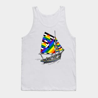 Straight Ally Ship Pride Flag | Support Straight Ally with Love Tank Top